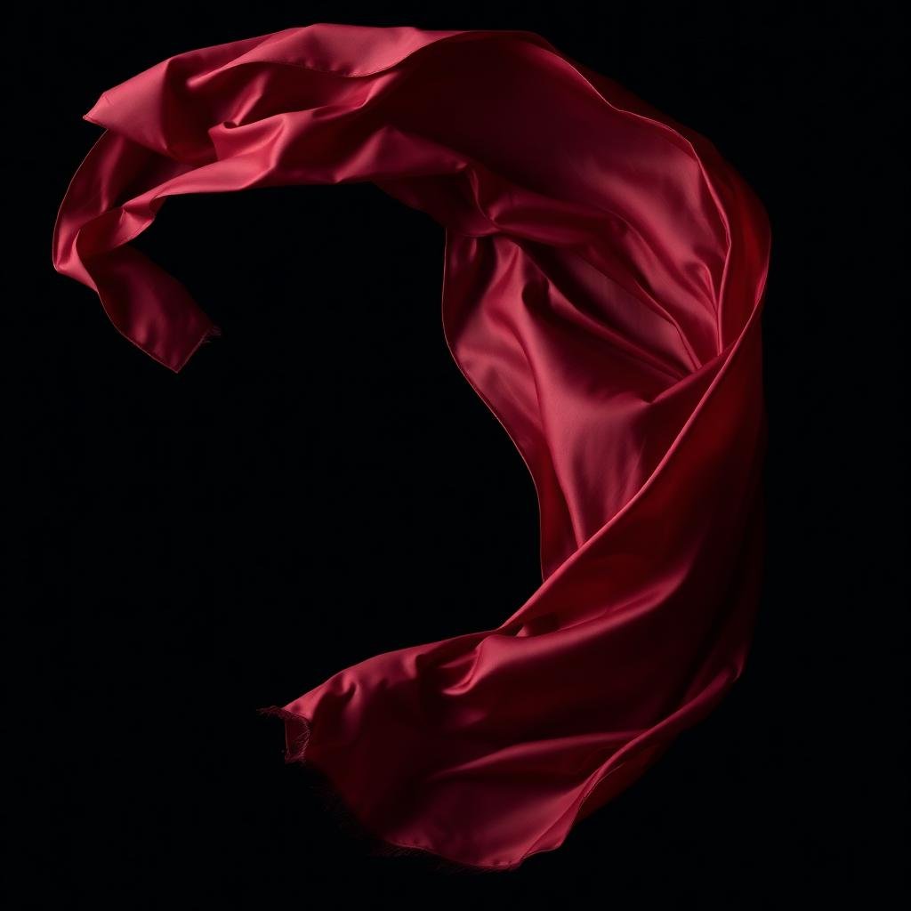 Flowing silk scarf